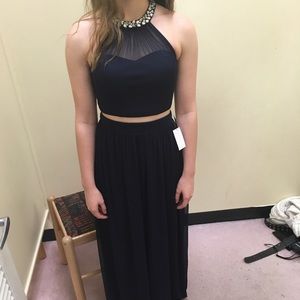 Navy Blue Prom Dress